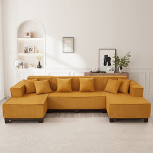 English Elm Swivel Barrel Accent Chair Chenille Tufted Round Club Seat for Living Room Lounge Orange N719S002220G