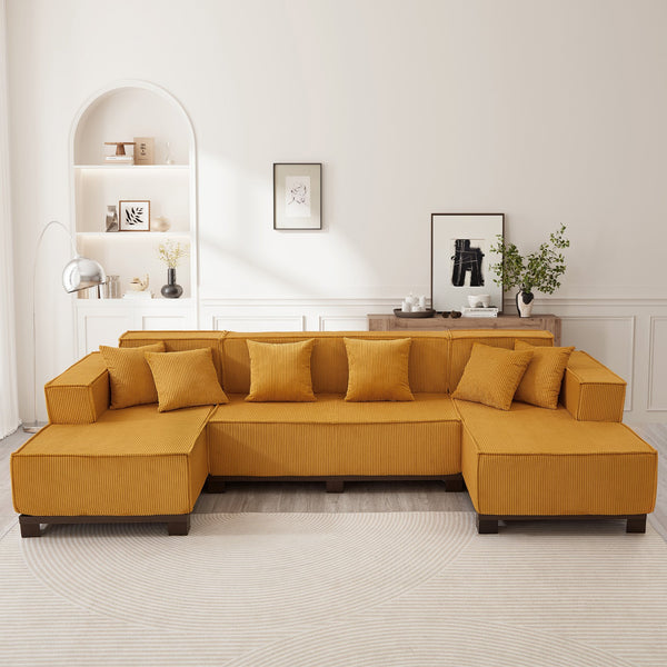 English Elm Swivel Barrel Accent Chair Chenille Tufted Round Club Seat for Living Room Lounge Orange N719S002220G