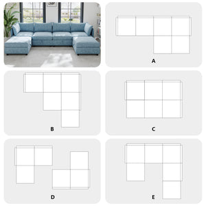 English Elm Modular Sectional Sofa - Versatile Chenille Sleeper With Storage, Flexible Design For Any Space W680S00017
