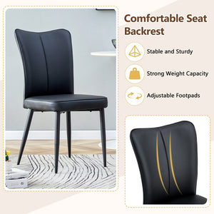 English Elm Table And Chair Set - Modern 71" White Grain Dining Table With Storage & 8 Stylish Black Pu Chairs W1151S04269-GIGA