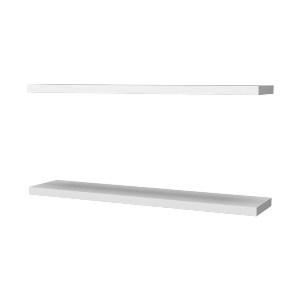 English Elm Floating Shelf Lyle Set of Two White Engineered Wood 47.2" Modern Space-Saving Display Shelf B092P245920