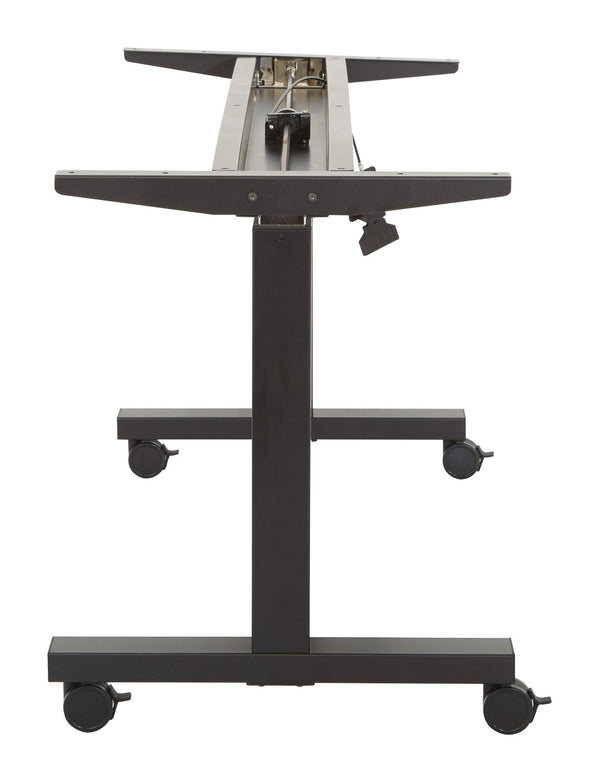 OSP Home Furnishings 5' Steel Sit Stand Workstation Base with Pneumatic Adjustment and Locking Casters 5' Black HB6025-3