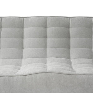 English Elm Caterpillar Classic Armless 2-Seater Floor Sofa - Cozy Waffle-Tufted Light Grey Loveseat For All Spaces B341P321113