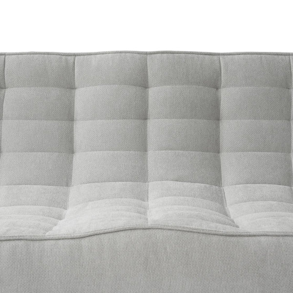 English Elm Caterpillar Classic Armless 2-Seater Floor Sofa - Cozy Waffle-Tufted Light Grey Loveseat For All Spaces B341P321113