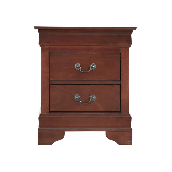 English Elm Elegant Classic Nightstand with Two Deep Drawers, Durable Veneer & Frame, Warm Finish Accent Cherry 30 L x 25 W x 20 H B078112059