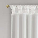 Madison Park Emilia Transitional Twist Tab Total Blackout Window Curtain Panel MP40-6366 White