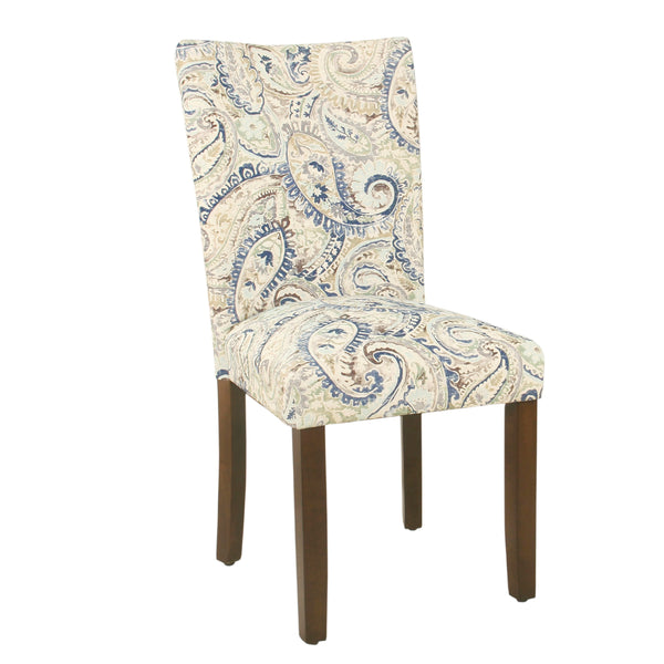 English Elm Jax Parsons Velvet Dining Chairs Paisley Print Set Walnut Legs Formal Table B056P412633