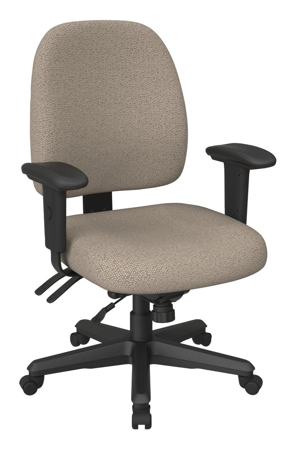 OSP Home Furnishings Ergonomics Chair Adjustable Lumbar Support Home Office Seat with Greenguard Certified Foam Cotton 43808-K008