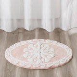 Madison Park Casablanca Global Inspired Medallion Cotton Tufted Bath Rug MP72-4433 Pink