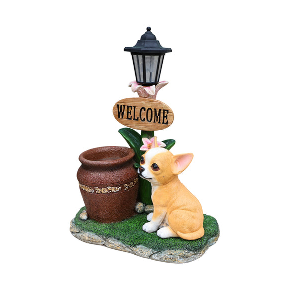 English Elm Sitting Corgi Resin Planter Sculpture Whimsical Porch Garden Decor with Succulent Cavity W5398P464253