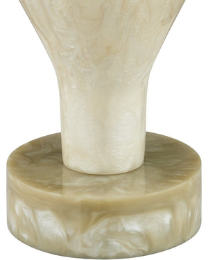 Currey & Company Hutson Table Lamp - Milano-inspired Chic With Sculptural Silhouette, Elegant Sheen & Tall Shade Design Ivory Composite 6000-1038-currey-company