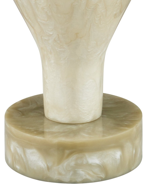 Currey & Company Hutson Table Lamp - Milano-inspired Chic With Sculptural Silhouette, Elegant Sheen & Tall Shade Design Ivory Composite 6000-1038-currey-company