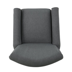 English Elm Christopher Knight Home® - Manual Charcoal Push Back Recliner — Compact Fabric Seat, Plush Support, Space-Saving Comfort for Homes 61369.00CCL