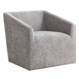 English Elm Nice Modern Upholstered Barrel Armchair, 360° Swivel