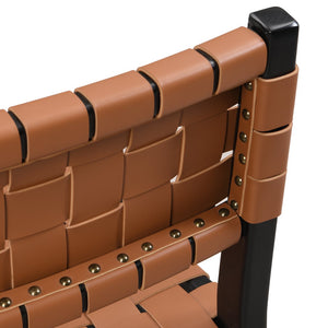 English Elm Christopher Knight Home® - DINING Modern Industrial PU Leather Dining Chair Set of 2 with Rubberwood Frame, Nailhead Trim, Durable Brown 74688.00BRN