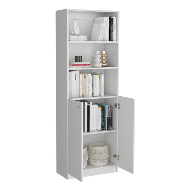 English Elm Aynor 3 Piece Home Bookcase Set with 12 Shelves and 2-Door Cabinet — Stylish Durable Storage Solution White 41 L x 28 W x 5 H B200S00316