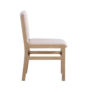 English Elm Christopher Knight Home® - Dining Chair Contemporary Upholstered Rubberwood Frame Set of 2 with Clean Lines and Cozy Seats () Light Natural N771P347927A