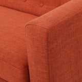 Christopher Knight Home® - Noble House - Bridie Muted Orange Fabric Mid Century Modern Loveseat