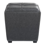 OSP Home Furnishings Rockford Storage Ottoman Pewter