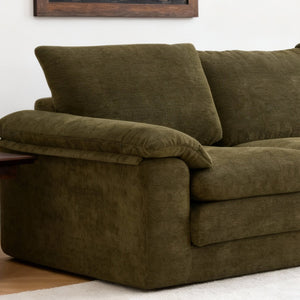English Elm Modular Cloud Sectional with Ottoman Chenille Deep Seat Lounge Sofa for Living Room W3728S00015