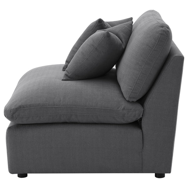 English Elm Greeley Armless Accent Chair with Performance Fabric and Foam Cushions for Modern Living B062P441446