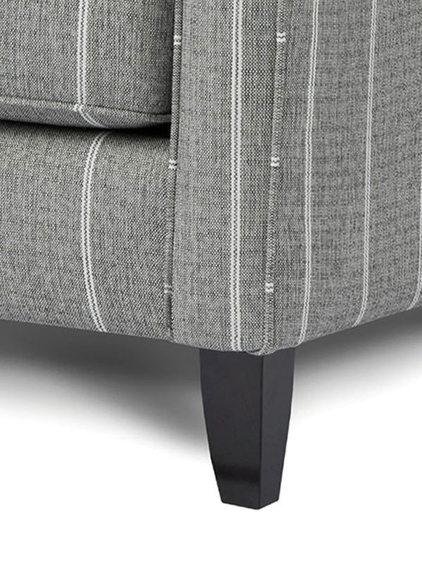 English Elm Modern Modern Squared Design Chair Large Pillow Back Paisley Stripe Pattern Tapered Legs Plush Cushion 32x38x30 inches B2741P376973