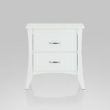 English Elm White 2-Drawer Nightstand