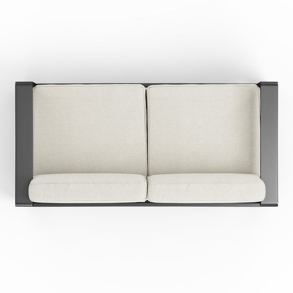 English Elm Christopher Knight Home® - Maya Bay Mp1 Loveseat – Stylish Black Frame With Plush Beige Cushions For Ultimate Outdoor Comfort N775P243373B