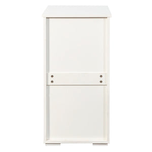 English Elm Laundry Cabinet with Removable Liner Bag, Slim Divided Storage for Dorms & Apartments, Open Shelf Organizer W331P365071