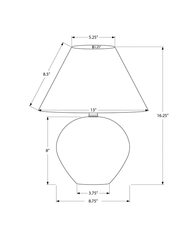 English Elm Lighting, chic globe ceramic table lamp with linen empire shade, 3-way rotary switch for adjustable ambiance Cream 14 L x 14 W x 18 H B2710P220095