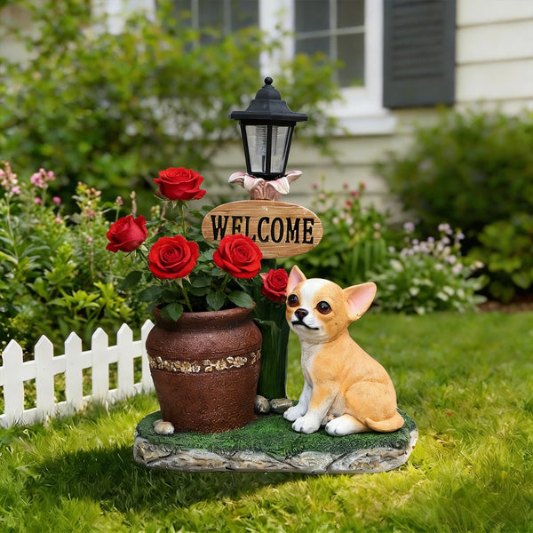 English Elm Sitting Corgi Resin Planter Sculpture Whimsical Porch Garden Decor with Succulent Cavity W5398P464253