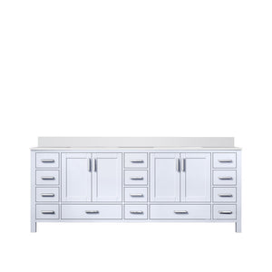 English Elm White Double Bath Vanity With Cultured Marble Top, 84” W X 22” D – Elegant Storage & Style Upgrade B2731P259148-GIGA