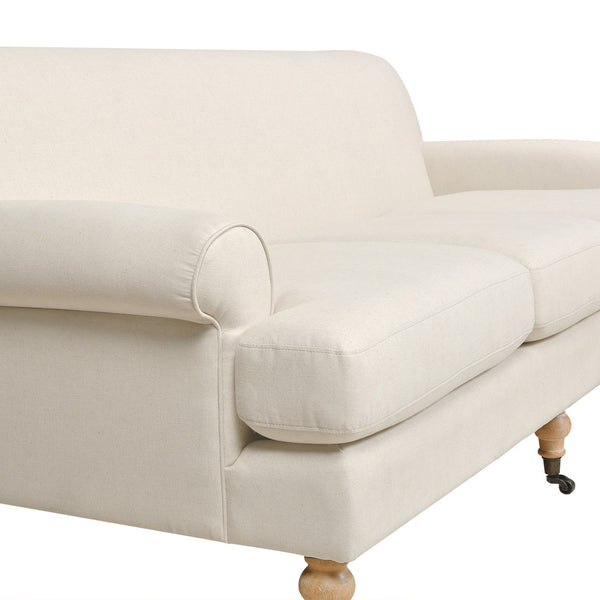 English Elm Jennifer Taylor Home - Alana 88" L-Shape Reversible Sectional Sofa with Linen Beige Upholstery, Kiln-Dried Frame, Foam Comfort B2719P238357