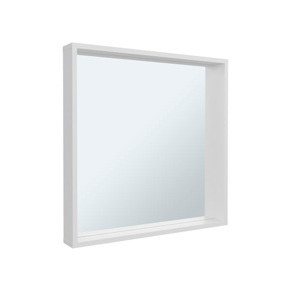 English Elm Dakota Wall-Mounted Medicine Cabinet with Mirror & Shelves, White Engineered Wood Organizer Stylish and Space-Saving B200P362001