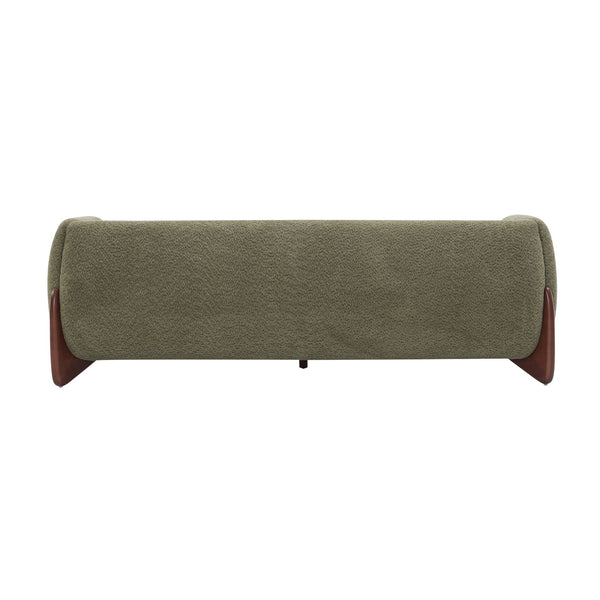 English Elm Christopher Knight Home® - 82Inches Olive Green Boucle Sherpa Sofa - Modern Comfort With Plush Cushions & Birch Legs, 82" Long N771P205090F_N771P205091F