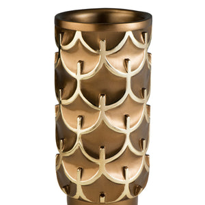 English Elm 14.25" Polyresin Owl Vase with Golden Crown Accent for Mantel or Bookshelf Decor B072115829