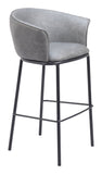 Garston Barstool Gray 110177 Zuo Modern