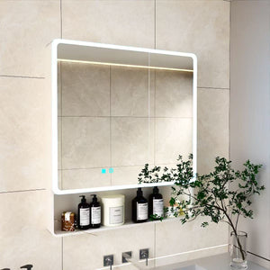 English Elm Led Bathroom Medicine Cabinet with Anti Fog Mirror Aluminum Double Door Wall Mount W3083P451439