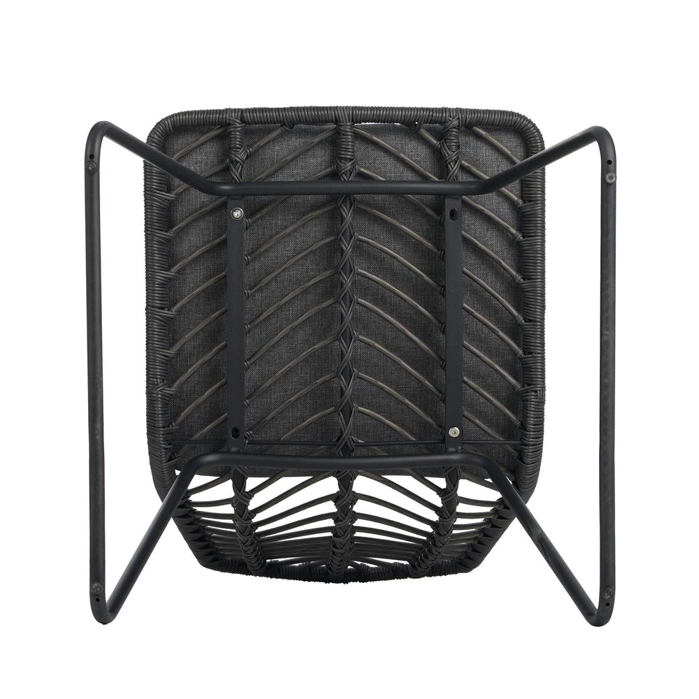 English Elm Christopher Knight Home® - DEJA Rattan Patio Chairs (2-Pack) with Gray Cushions, Iron Frame, 300 lb Capacity, Quick Assembly N762P240764E