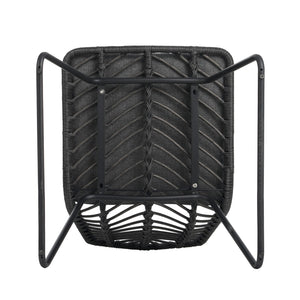 English Elm Christopher Knight Home® - DEJA Rattan Patio Chairs (2-Pack) with Gray Cushions, Iron Frame, 300 lb Capacity, Quick Assembly N762P240764E