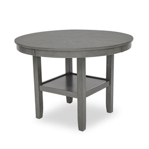 English Elm Beautiful Round 5Pc Dining Set with Lower Storage Shelves, 42" Table & 4 Wood Chairs, Modern Elegance B011P232888