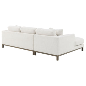English Elm O'brien Sectional with Chaise Plush Sand Fabric Contemporary Living Room Sofa B062S01529