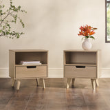 1-Drawer Midcentury Nightstand - Set of 2 Riviera HANB4CRIC-2PK Walker Edison