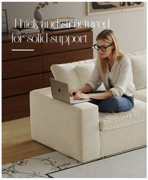 English Elm Modular Sectional Sofa - Space-Saving Minimalist Design, Comfy Sleeper For Modern Living Rooms & More W3622S00003