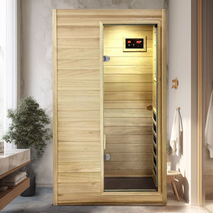 English Elm Xy-909mb-r--a Personal Far Infrared Sauna Cabin European Aspen Wood Spa Home Gym W5628P491818