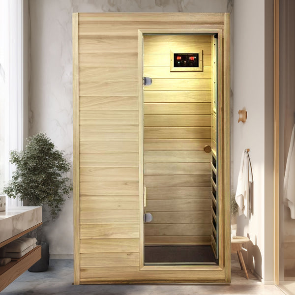 English Elm Xy-909mb-l European Aspen Far Infrared Sauna with Bluetooth and Digital Controls W5628S00005
