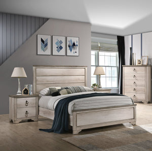 English Elm 1pc Coastal Cottage 5-Drawer Chest with Weathered Brown Top, Ring Pull Hardware, Romantic Antique Appeal Distressed Brown,Driftwood 36.81 L x 18.74 W x 48.86 H B2741P353778