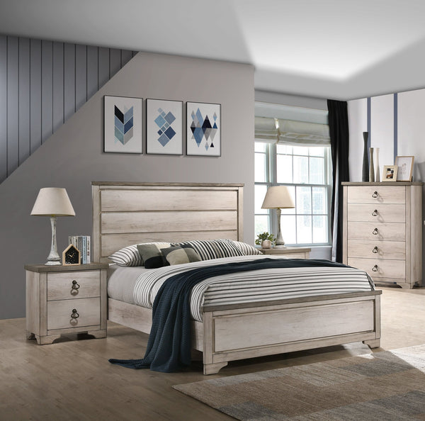 English Elm 1pc Coastal Cottage 5-Drawer Chest with Weathered Brown Top, Ring Pull Hardware, Romantic Antique Appeal Distressed Brown,Driftwood 36.81 L x 18.74 W x 48.86 H B2741P353778