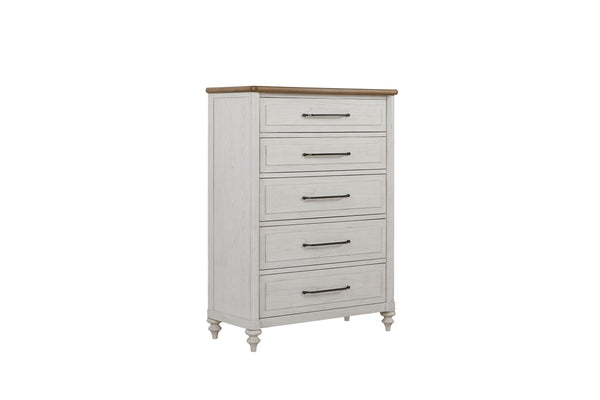English Elm Drwaer Chest in Cement and Sand Finish — Solid Mindi Veneer, Felt & Cedar Lined Drawers, Classic Elegance B2699P395254