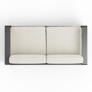 English Elm Christopher Knight Home® - MAYA 4pc Outdoor Patio Aluminum Chat Set in Matte Black with Plush Beige UV-Resistant Cushions, Glass Top MAYA4PCSETBG